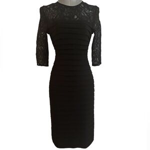 Adrianna Papell black bandage dress 4